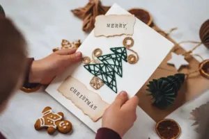 Embroidery tree card