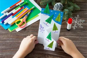 Folding Christmas card
