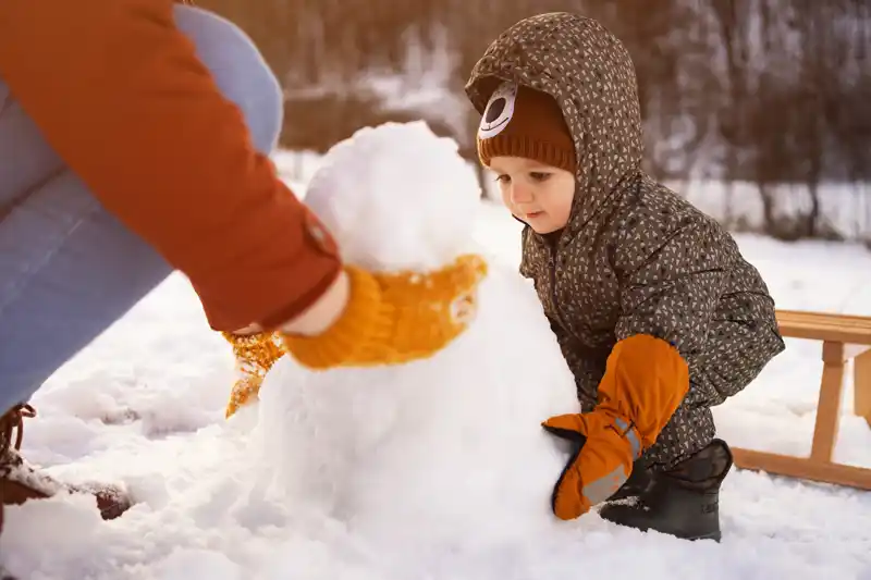 building a snowman