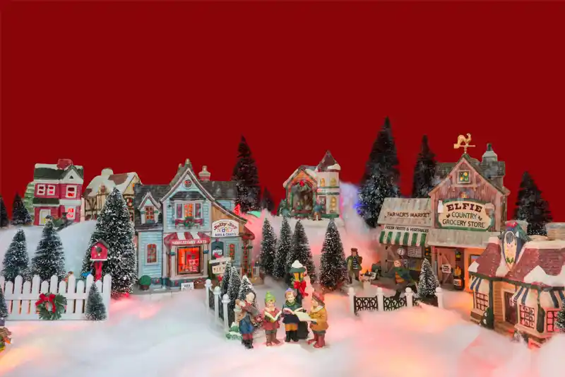 miniature village set